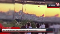 Serinlemek için Haliç Metro Köprüsü’nden suya atladılar