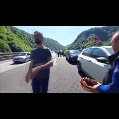 Bolu'da zincirleme kaza! 18 araç birbirine girdi