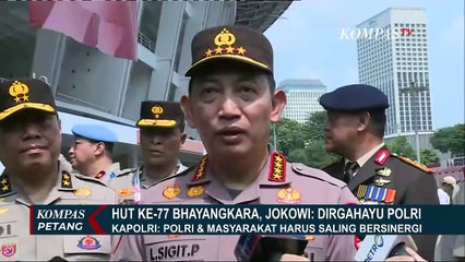 Presiden Jokowi Jadi Inspektur Upacara HUT ke-77 Bhayangkara