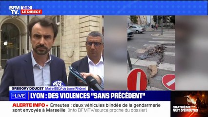 Grégory Doucet, le maire de Lyon, évoque "des violences sans précédent" et une "quarantaine de magasins attaqués" dans sa ville