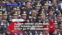 Alasan Jokowi Periksa Pasukan Jalan Kaki di HUT ke-77 Bhayangkara: Pakai Mobil Rumputnya Rusak!