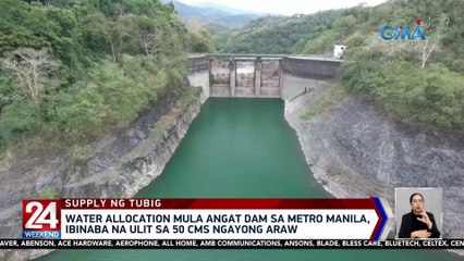 Water allocation mula Angat Dam sa Metro Manila, ibinaba na ulit sa 50 cms ngayong araw | 24 Oras Weekend