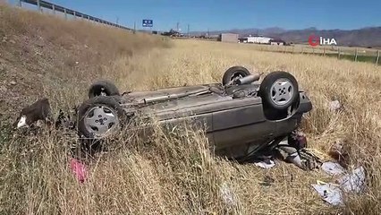 Elazığ'da otomobil takla atarak şarampole uçtu: 6 yaralı