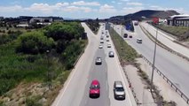 Embouteillage sur les routes après les vacances ! La file d'attente de véhicules à Marmaraereğlisi a atteint 4 kilomètres