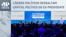 Governadores falam sobre inelegibilidade de Bolsonaro em Fórum do Lide, no RJ