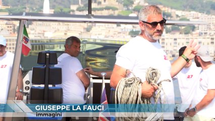 Jean Alesi a Messina per ritirare il suo tender