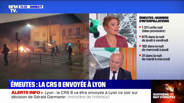 Émeutes: la CRS 8 va être envoyée à Lyon ce samedi soir