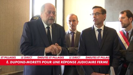 Eric Dupond-Moretti réagit aux émeutes et réclame une réponse judicaire ferme