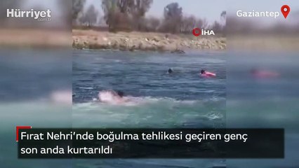 Fırat Nehri'nde boğulma tehlikesi geçiren genç son anda kurtarıldı
