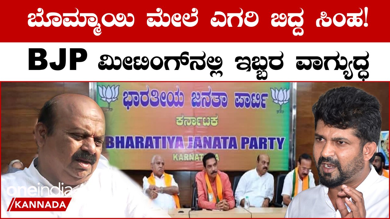 Pratap Simha and Basavaraj Bommai: ಹಿರಿಯ ನಾಯಕರ ಸಭೆಯಲ್ಲಿ ಬಸವರಾಜ್ ಬೊಮ್ಮಾಯಿ ಜೊತೆ ಪ್ರತಾಪ್ ಸಿಂಹ ಟಾಕ್ ವಾರ್
