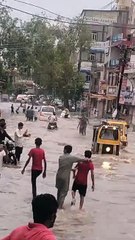 नागौर में झमाझम बारिश, ​शिवबाड़ी में भरा पानी