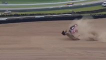 Indycar 2023 Mid-Ohio FP2 Pagenaud Massive Crash Rolls Brake Failure