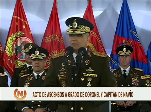 Realizan Acto de Ascensos a Grado de Coronel y Capitán de Navío de la FANB
