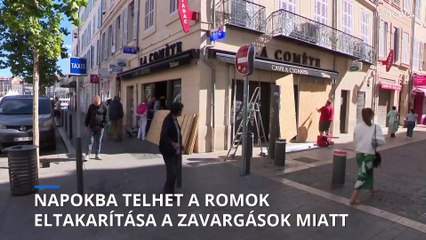 Napokig tarthat, hogy eltakarítsák a romokat Franciaországban a zavargások miatt