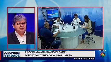 João Azevedo em entrevista à radio Arapuan
