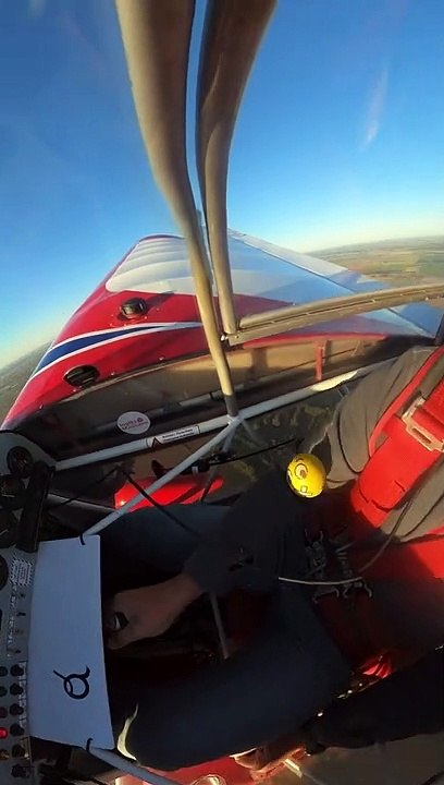 Toy Ball Floats During Aerobatic Flight
