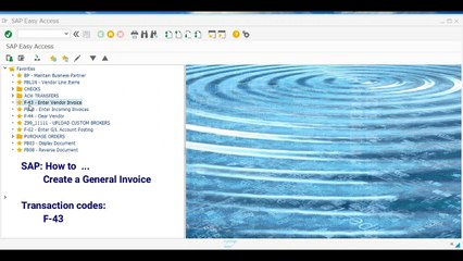 FI Create a General Invoice