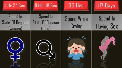 The Clock of Life: How Much Humans Spend Their Live Engaged in Different Activities