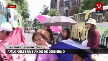 Comienzan a llegar simpatizantes de AMLO al Zócalo de CdMx