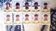 Lote de figurinhas do Brasil da copa de 1990