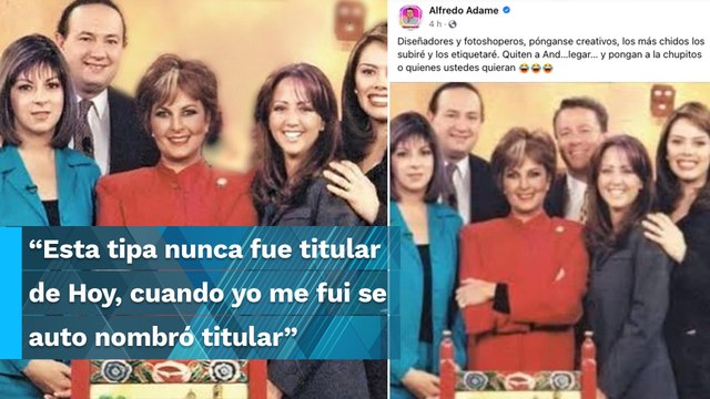 Con foto editada, Alfredo Adame arremete nuevamente contra Andrea Legarreta