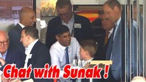Prince George shakes hands and chats with PM Rishi Sunak as he comes to watch Cricket with  William
