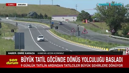 Büyük tatil göçünde dönüş yolculuğu başladı: Peki trafik yoğunluğu ne durumda?