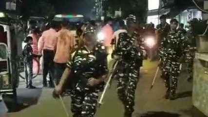 পঞ্চায়েত ভোট শান্তিপূর্ণ ভাবে পরিচালনা করতে রুটমার্চ কেন্দ্রীয় বাহিনীর