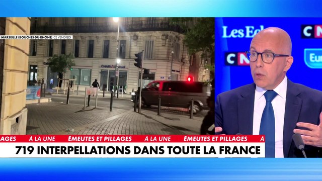 Éric Ciotti : «Il doit y avoir une réponse pénale implacable et d’une fermeté absolue. Il faut qu’il y ait des incarcérations quasi systématiques, des comparutions immédiates»
