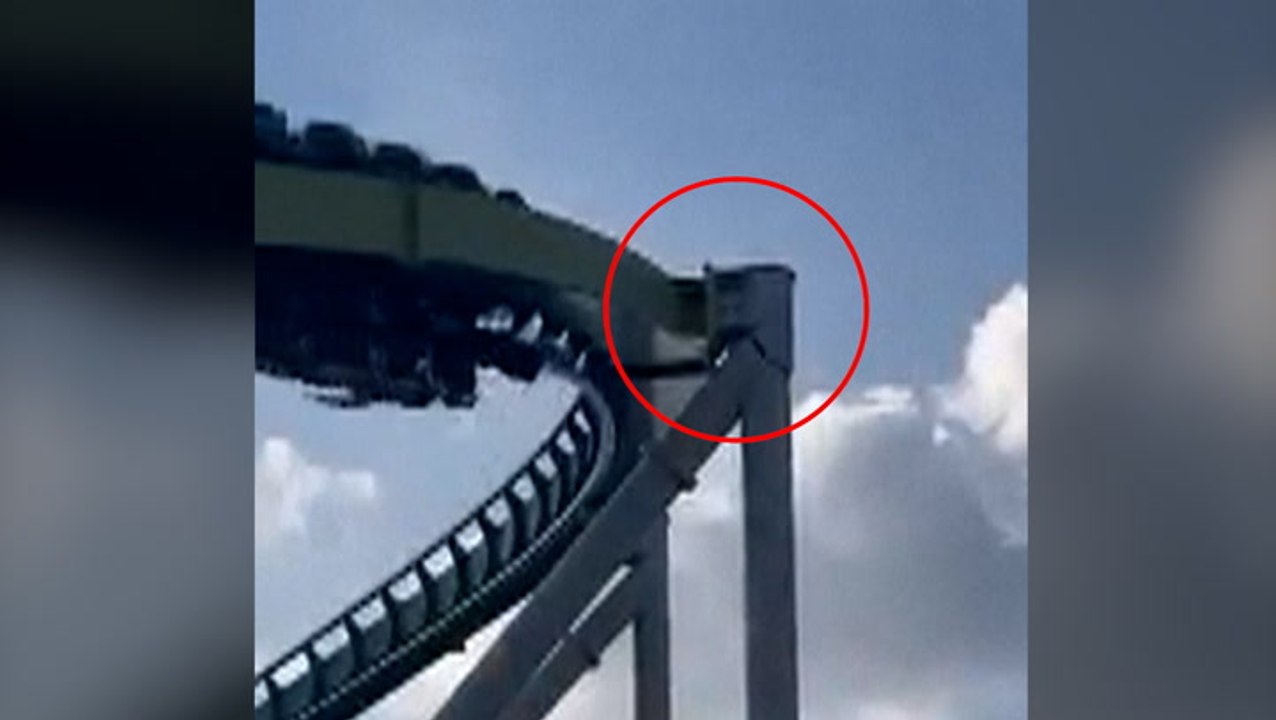 Moment rollercoaster sways as crack found in support beam