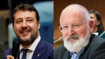Salvini, schiaffi a Timmermans Non difende l'Italia, poi la bomba sondaggi
