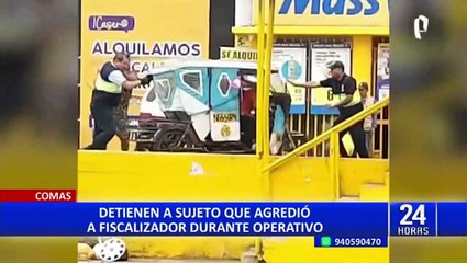 Comas: detienen a sujeto que agredió brutalmente a sereno