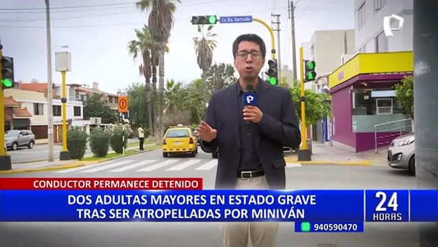 Pueblo Libre: Ancianas terminan en UCI tras ser atropelladas por miniván