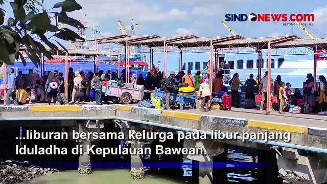 Puncak Arus Balik Libur Panjang Iduladha, Penumpang Kapal Bawean Padati Pelabuhan