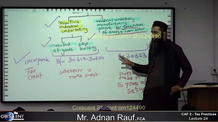 CAF-2 || Lecture 24 B || Tax | sir Adnan Rauf | 2023
