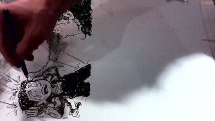 art timelapse charcoal art for page 129