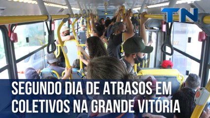 Segundo dia de atrasos em coletivos na Grande Vitória