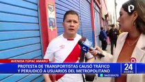 ATU sobre transportistas que bloquearon vía del Metropolitano: 