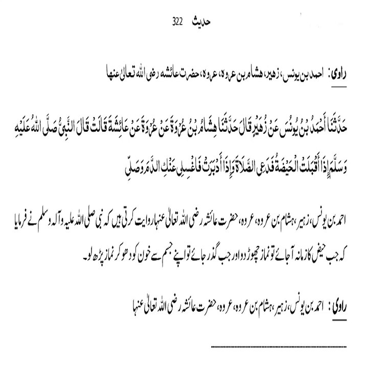 Sahih Bukhari Hadith 322
