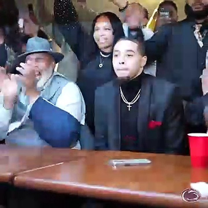 Atlanta Hawks #46 pick Seth Lundy with a great draft party reaction video