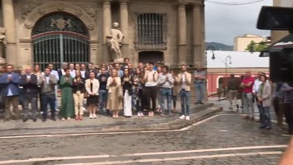 Minuto de silencio en Pamplona tras el último crimen machista