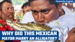 Mexican mayor marries alligator dressed as a bride as part of ancient ritual | Oneindia News