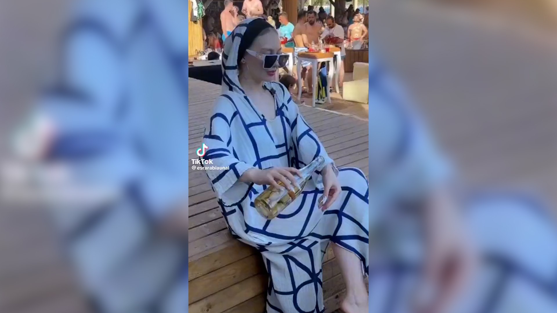 A candid shot of Esra Rabia Ünal