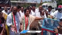 Congress Leader Renuka Chowdhury Throws Police Barricades _ Khammam Public Meeting _ V6 News