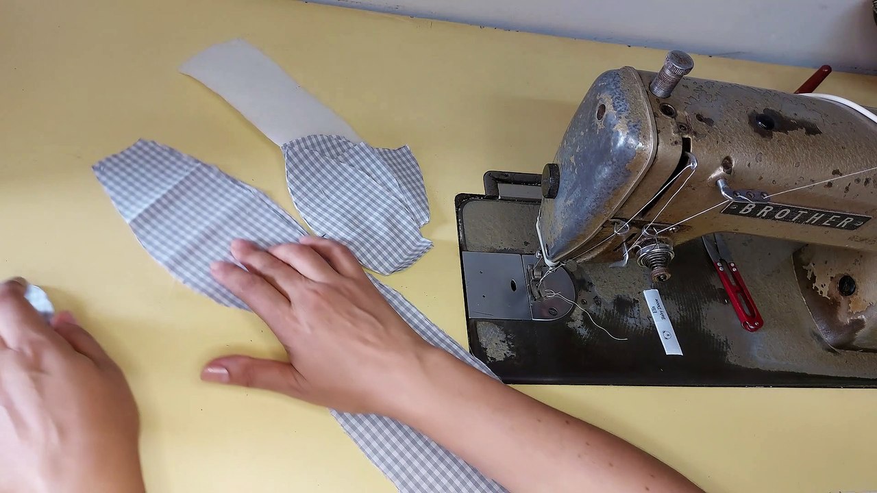 Costurando no tecido plano