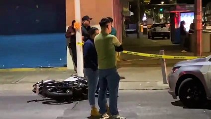 Motociclista lesionado tras derrapar sobre Belisario Domínguez y Javier Mina