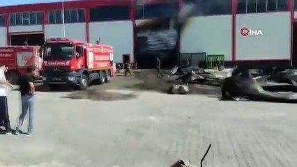 Mega Sanayi Sitesi'nde yangın sonucu milyonlarca lira zarar
