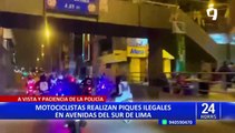 Piques ilegales en el sur de Lima: motociclistas realizan maniobras peligrosas y las publican en redes