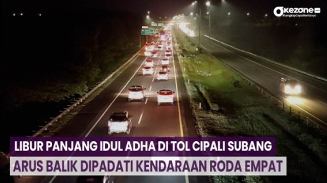 Libur Panjang Idul Adha di Tol Cipali Subang, Arus Balik Dipadati Kendaraan Roda Empat