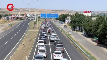 TEKİRDAĞ'DAN İSTANBUL YÖNÜNE ARAÇ YOĞUNLUĞU